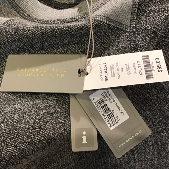 NWT Bench Men’s Pullover Sweatshirt , grey two tone color - Picture 10 of 13